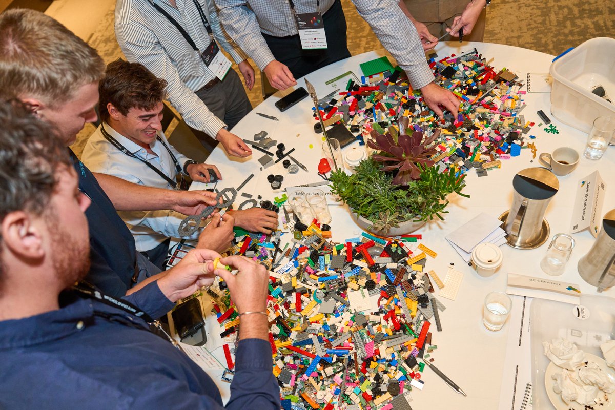 wasmalumni's tweet photo. A week since our adventure at the 2026 WASMA Resources Leadership Summit with LEGO Master Ryan “Brickman” McNaught. He shared his journey, then challenged us to build the mining vehicle of the future in 30 mins.

LEGO everywhere, a little chaos, lots of strategy &amp; creativity won. https://t.co/fB5Ux227ri
