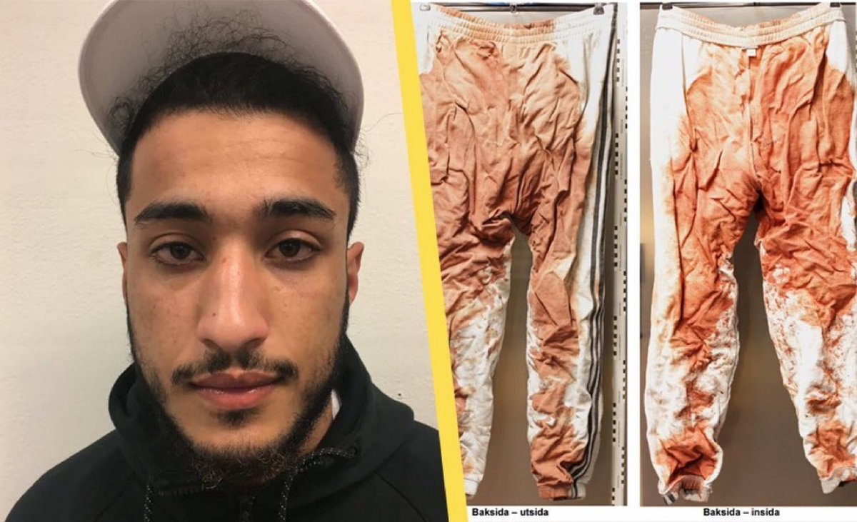 Dit zijn de kleren van een Zweeds meisje dat urenlang onder bedreiging met een vuurwapen werd verkracht door Syrische migranten.

De vagina van het meisje was gescheurd en ze was bang dat ze doodbloedde.

Volgens rechtbankdocumenten werd de verwonding waarschijnlijk veroorzaakt