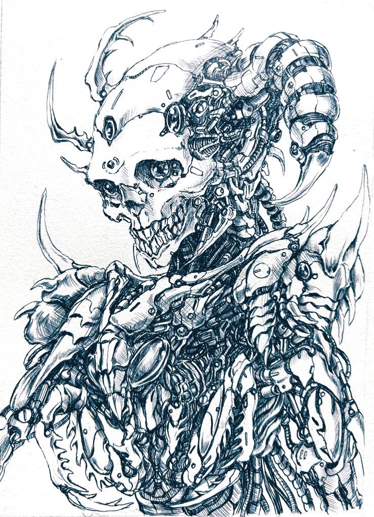 #自信ある絵を４枚貼って５ｒｔ来たら認められたお絵描きマン見た人もやる
自信ってか、再掲すると比較的伸びるのを4枚。1枚目から、水彩、デジタル×2、ボールペン。