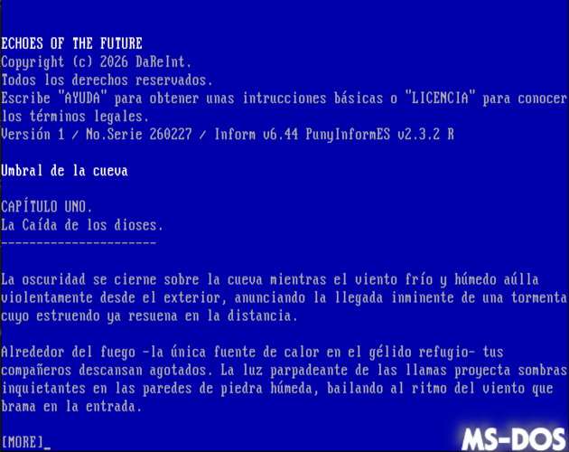 DaReInt's tweet photo. Como cada viernes, llega una versión nueva de #EchoesOfTheFuture🚀, esta vez, para los míticos PC de #MSDOS💻
Enlace en el siguiente post. https://t.co/n8hHWZvzlH