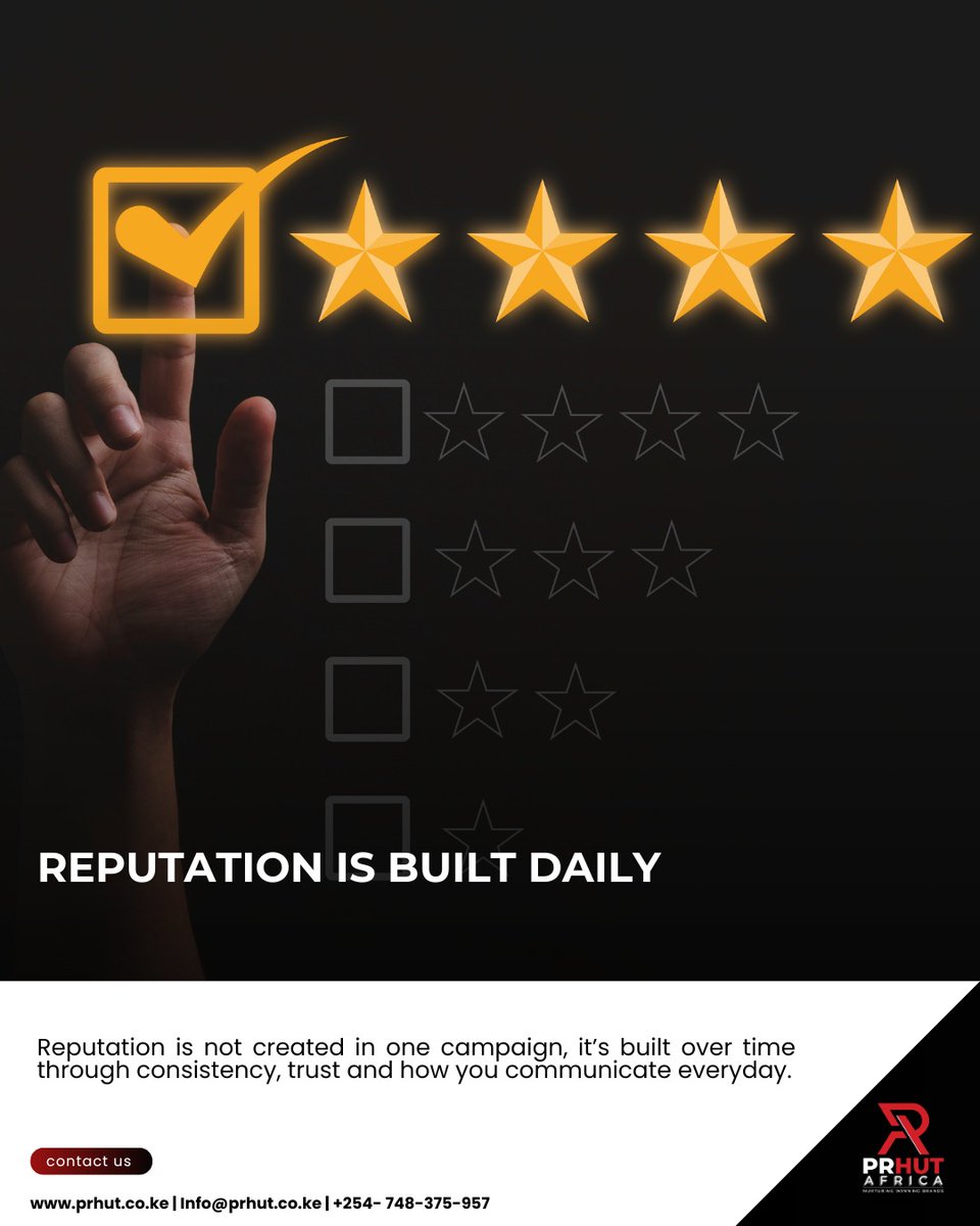PrhutC's tweet photo. Your reputation deserves intention. Build it right. Build it with us! 

#PR #PRHutAfrica #BrandReputation #BrandTrust #BusinessGrowth https://t.co/3EoFs4Ylm2