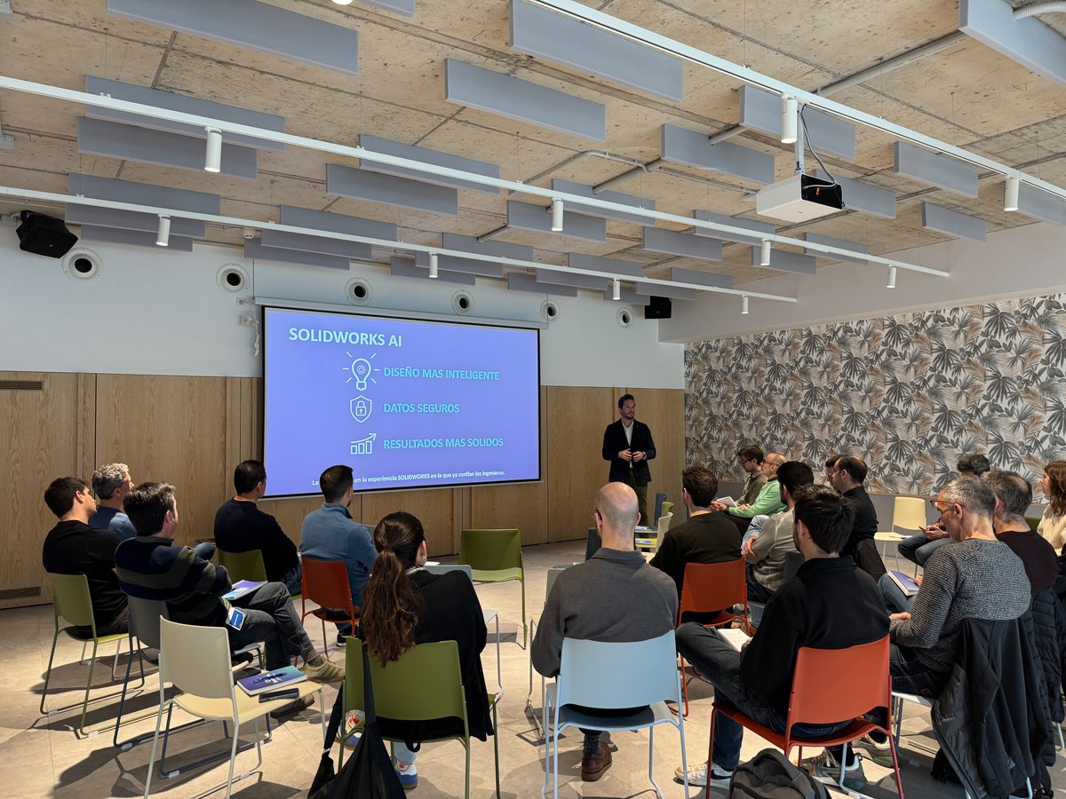 ibernova_esp's tweet photo. 🤝 Ayer celebramos "IA Industrial en Acción" en la oficinas de @3DSIberia #Barcelona.

Una jornada para mostrar cómo aplicar la #IA en la industria y convertirla en una ventaja real en diseño, optimización y fabricación.

Gracias a todos los que nos acompañasteis. https://t.co/aiUBBej893
