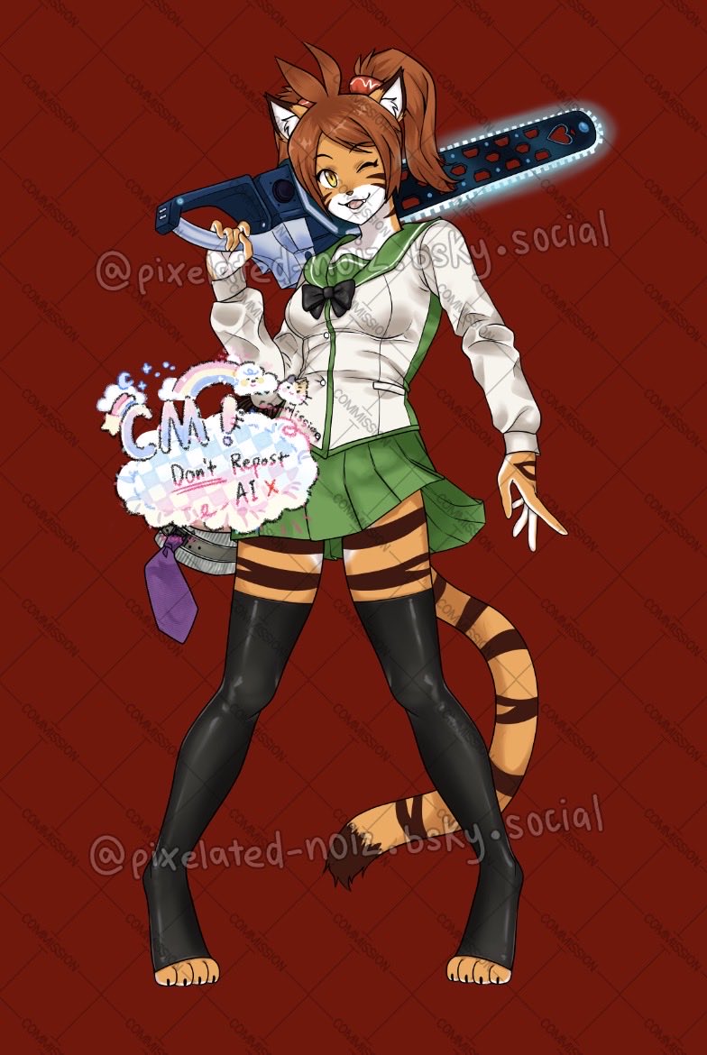 pixelated_noiz's tweet image. Commission 
#commision #twokinds #chainsawlollipop #hotd