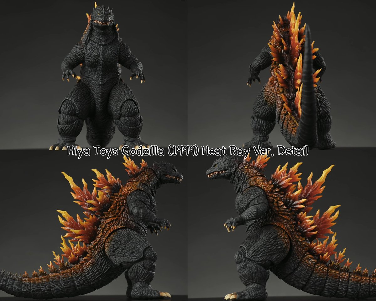 NyongGong's tweet photo. Hiya Toys Godzilla (1999) Millennium Heat Ray Ver Detail from Hiya Toys Official YouTube Channel. https://t.co/O12oN3RVpi