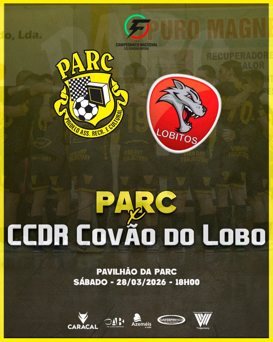 Agenda Semanal Seniores 🟡⚫

Campeonato Nacional de Seniores - III Divisão - Série B 📍
20ª Jornada ⚽
Sábado | 28/3 📆
18:00h ⌚
Pavilhão da PARC 🏟️
🆚 CCDR Covão do Lobo

ℂ𝕠𝕟𝕥𝕒𝕞𝕠𝕤 𝕔𝕠𝕞 𝕠 𝕥𝕖𝕦 𝕒𝕡𝕠𝕚𝕠 🗣️