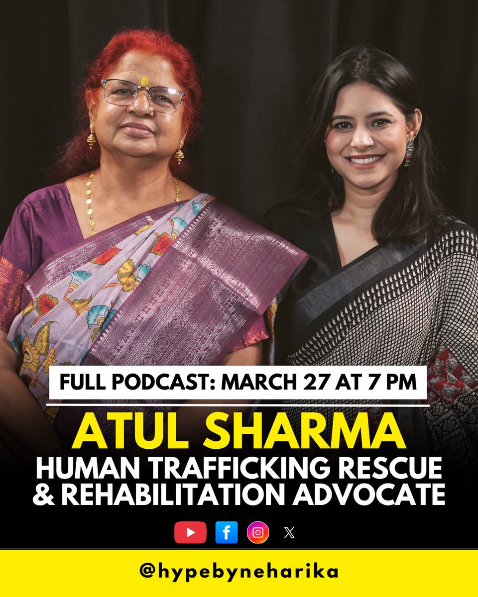 HypeByNeharika's tweet image. Red light areas, trafficking, aur un zindagiyon ki kahani jo kabhi kisi ne suni hi nahi 🚨

Atul Sharma ne bataya—kaise ladkiyan phasayi jaati hain, aur sach mein unki life baad mein kaisi hoti hai. 🙇‍♀️

📅 March 27 | 7 PM
#humantrafficking #childmissing #womensafety #redlightarea