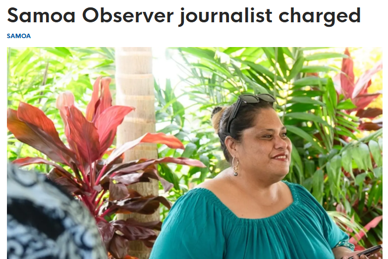 josefroy2's tweet image. #Samoa: The attack on press freedom persists as a @samoaobserver  journalist is charged with #defamation for her reporting. This follows the ban on the newspaper and restrictive new media guidelines issued by the government. 
samoaobserver.ws/category/samoa…