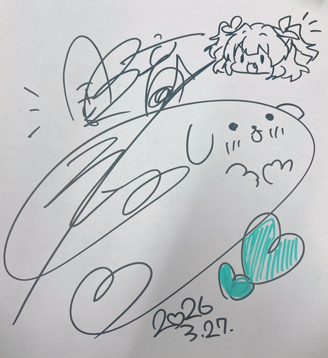 サインはこんな感じだよー!🍫✒️
頑張って描くぞ! 