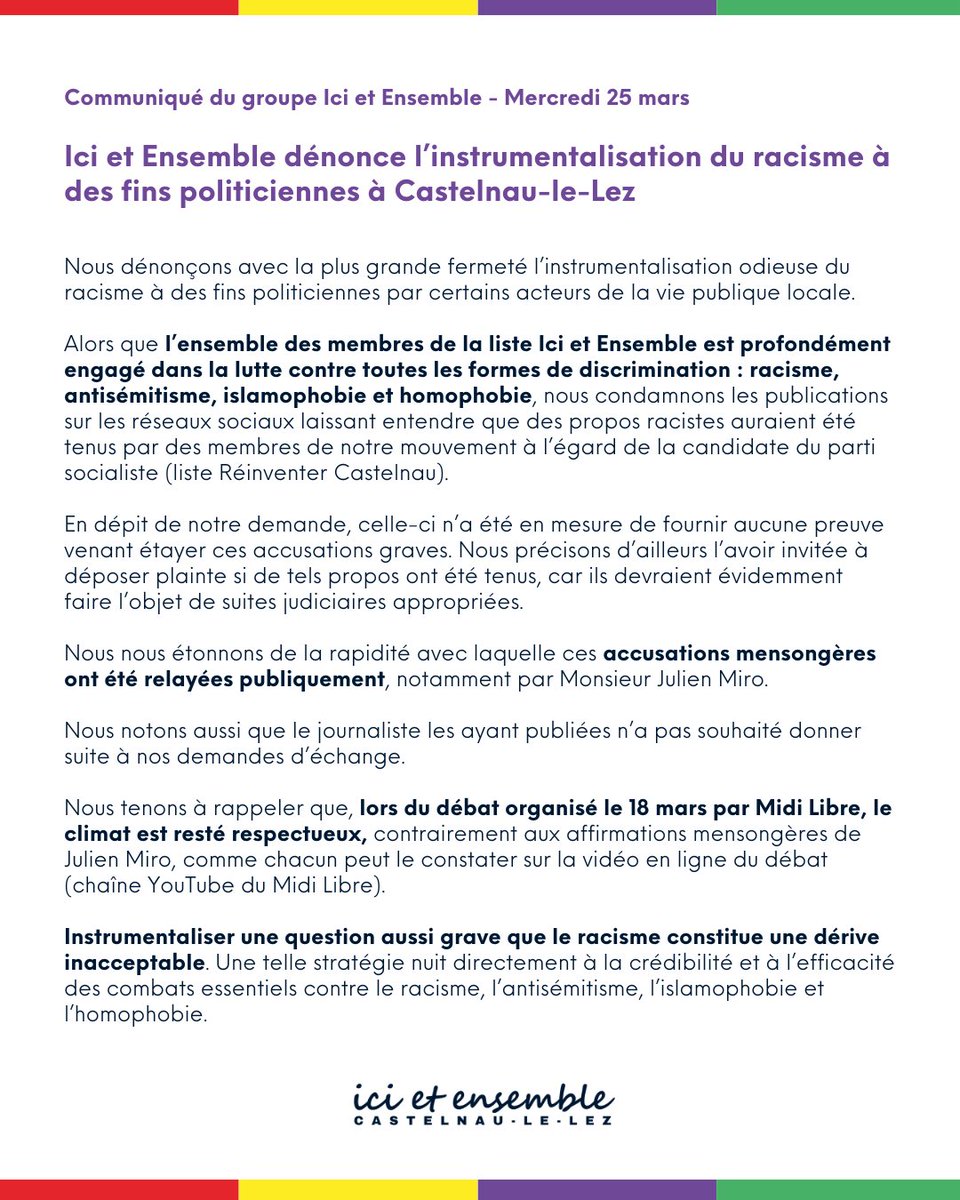 « ici et ensemble ! » Castelnau tweet media