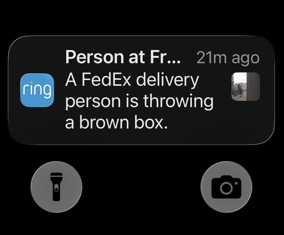 jackbrownPDX's tweet photo. Hey @FedEx, @ring is out here doing you dirty 😂 #handtosurface https://t.co/UjOgCkJV3h