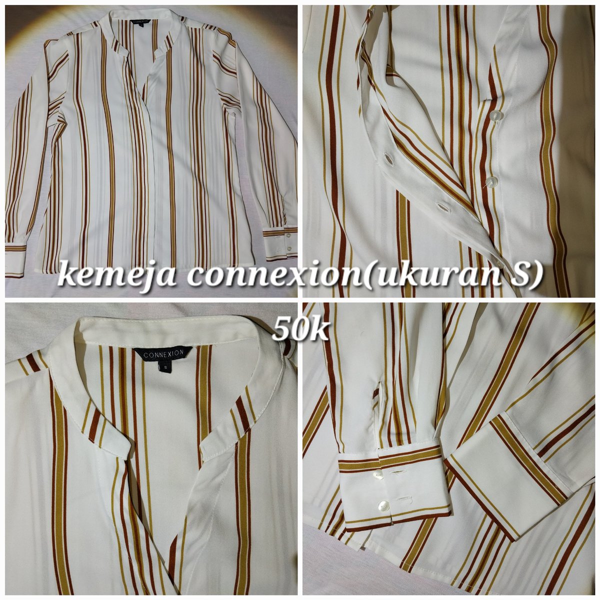 blackbzzz's tweet photo. juall cepet kemeja merk connexion ukuran S, pernah dipake sekali doang, masih bener² kaya baruu, 50k aja guys, dulu pas beli harga nya ratusann https://t.co/c70AYQFTid