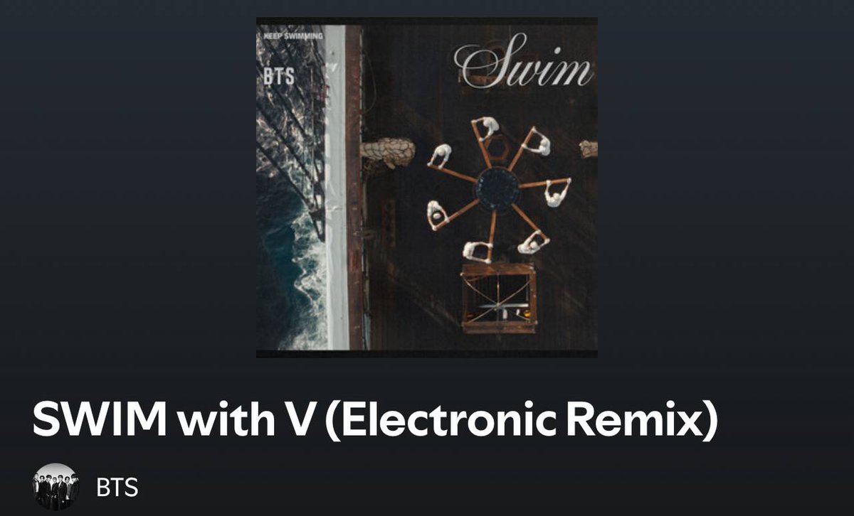 💜💥💜 ( Kim Taehyung) 
V Swim Electronic remix out now 

open.spotify.com/track/7msJH9xS…