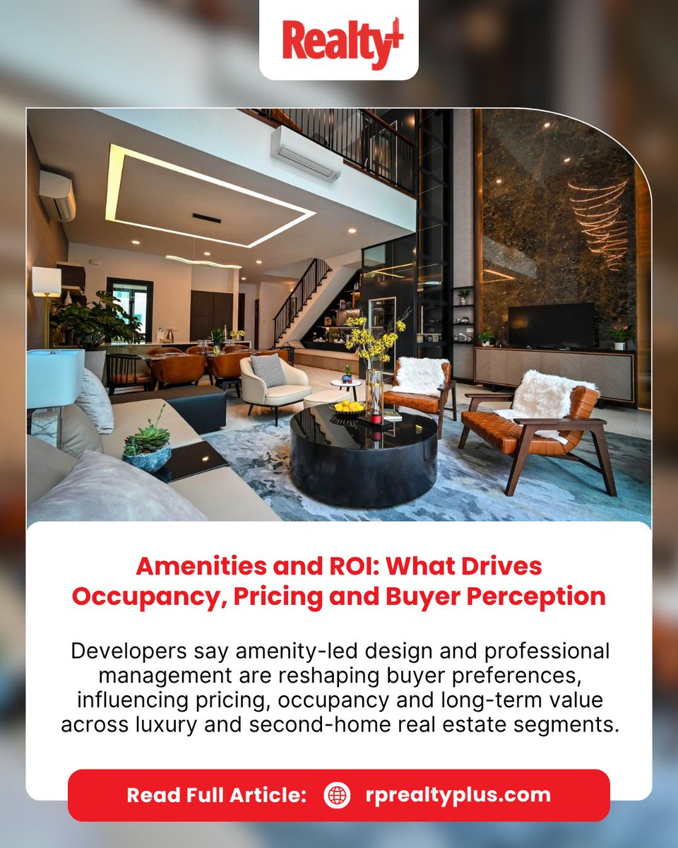 RPRealtyPlus's tweet image. Amenities are the new real estate currency!

From lifestyle perks to managed services, they’re driving demand, pricing, and ROI. A true game-changer?

Read more: rprealtyplus.com/news-views/ame…

#RealEstateTrends #LuxuryLiving