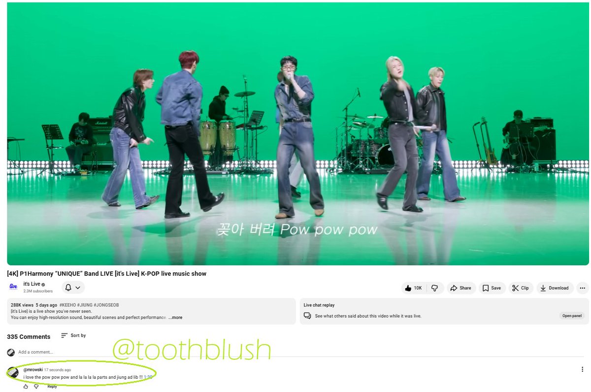 toothblush's tweet photo. ‘it’s Live’의 매력은 라이브 공연이라서 앨범과는 또 다른 방식으로 멤버들이 표현할 수 있다는 점이에요. 예를 들어, 1:30쯤 지웅이 애드리브로 ‘꽂아 버려’라고 하는 부분을 정말 좋아해요. 굉장히 중독성 있고 에너지가 넘쳐요!
#itsLive_event_P1Harmony_4 https://t.co/ZuyVL4JCgp
