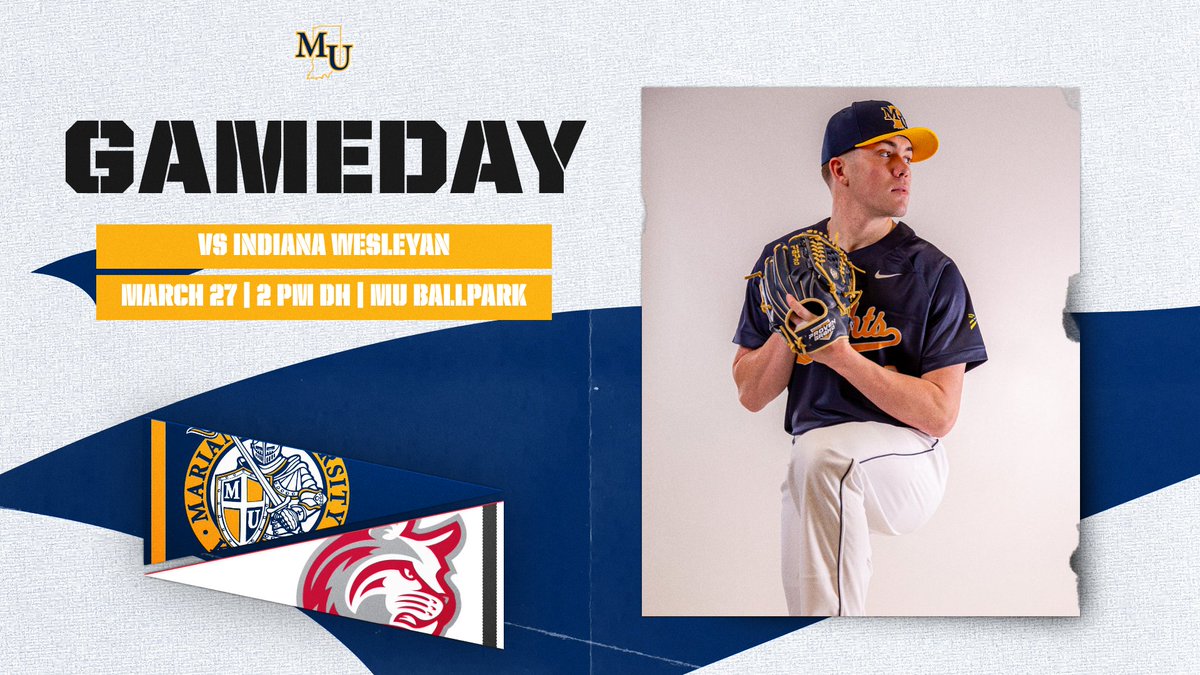 GAMEDAY! <a href="/MarianUBaseball/">Marian Baseball</a> gets their weekend series against Indiana Wesleyan underway this afternoon at 2 PM with game one of the Friday doubleheader!
