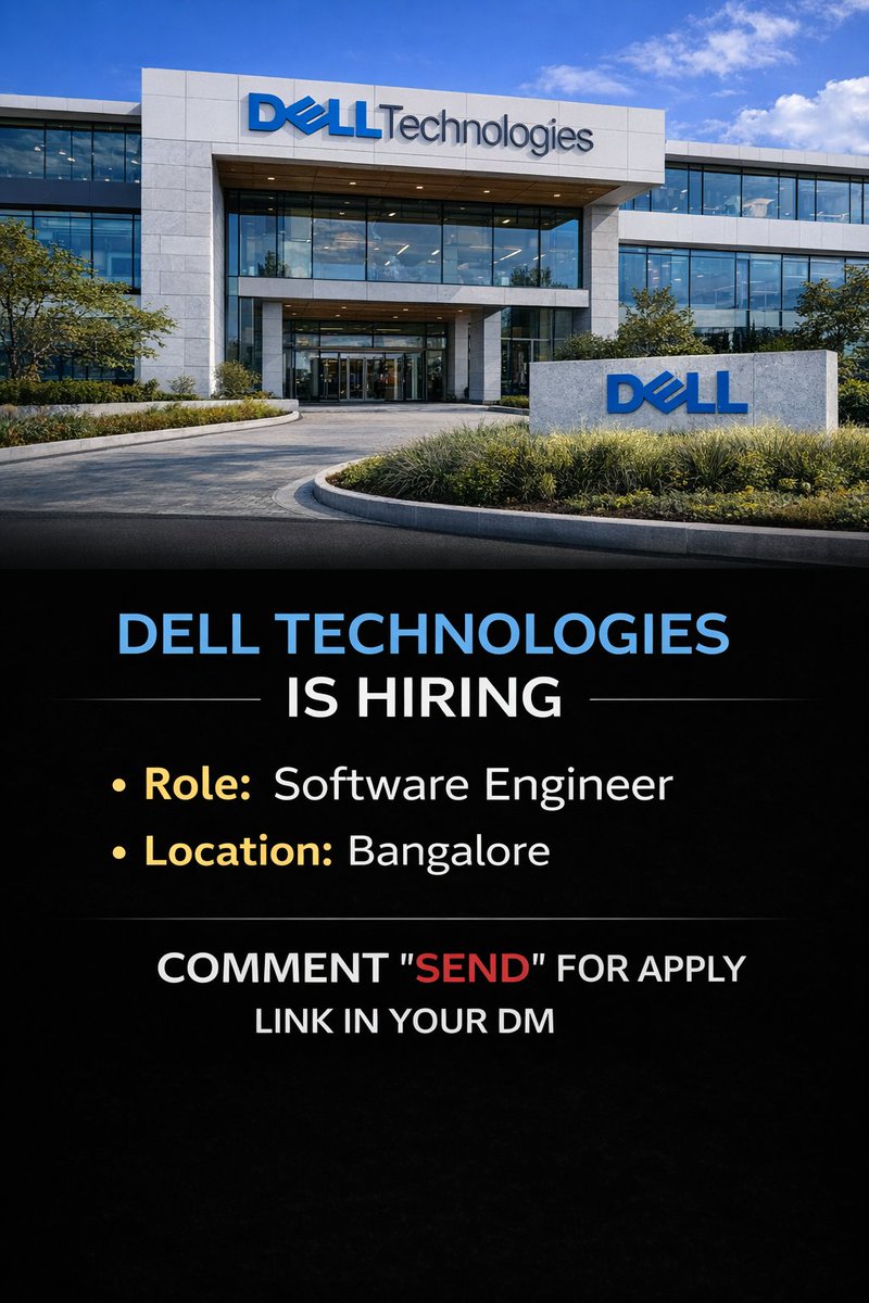 ajsinghrawat's tweet image. Dell Technologies is Hiring 
Role: Software Engineer
Location: Bangalore

Apply Now:
jobs.dell.com/en/search-jobs…

All the Best 💖