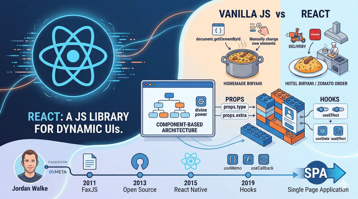 sharmadipalidev's tweet image. Check out my blog 📝

Topic: What is a React

🔗Link: sharmadipali14.hashnode.dev/what-is-a-react

Guidance of @surajtwt_  @Hiteshdotcom  @piyushgarg_dev  @nirudhuuu @yntpdotme @ChaiCodeHQ 
#RN20 #ReactNative