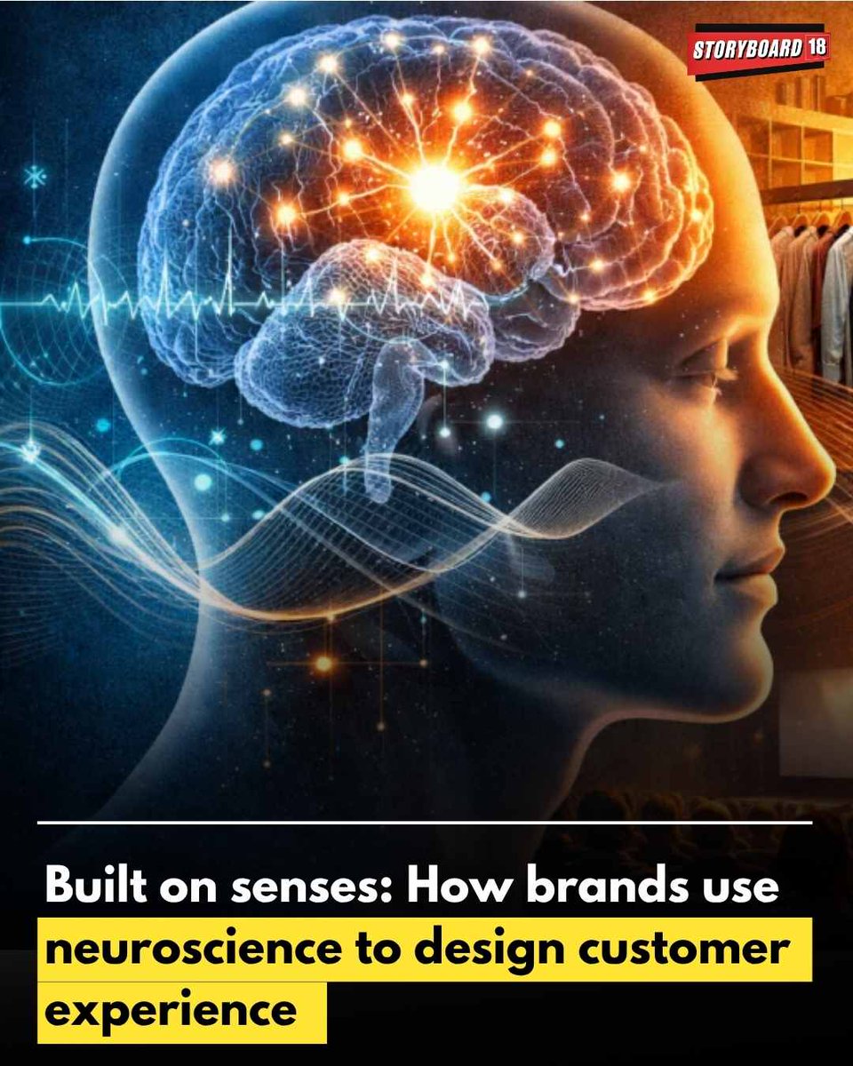 Storyboard18_'s tweet photo. Walk into a store, scroll through an app, or even stand in a cinema queue, every detail around you is part of a designed experience. From lighting and music to scent and layout, increasingly, brands are turning to neuroscience, the study of how the brain processes stimuli and behaviour, to better understand how these elements work together.

Neuroscientist @KBagrodia, founder of @NeuroLeap  , said one of the most visible ways brands are using neuroscience today is through sensory design, creating environments where inputs like smell, light and sound are carefully structured to drive behaviour.

By @deepthi_rao_

Read More - https://t.co/UKA6W5Yw7i

#brands #neuroscience #customerexperience