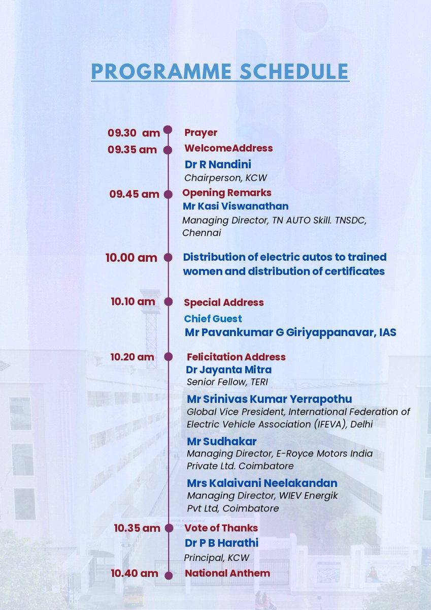 psgrkcw's tweet image. Proudly launching GRG EVolve Hub—our Centre of Excellence in EVs! 🔌✨
Join us as Chief Guest Mr. Pavankumar G Giriyappanavar, IAS (District Collector, CBE) graces the event.
📅 March 27, 2026 | 9:30 AM 📍 Chandra Seminar Hall, PSGR KCW
#EVInnovation #Sustainability #KCW #EV