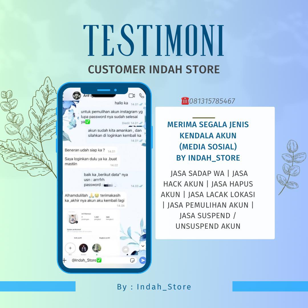 Indah store || Recovery & Delete Account || tweet media