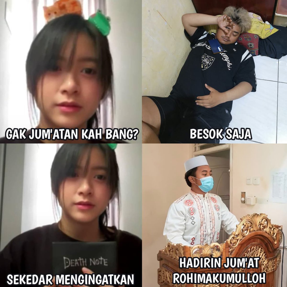 BoloNgopLy's tweet photo. Rapatkan barisan, berburu shaf depan🕌.

Jangan lupa jumatan bolo🥸 https://t.co/8NBVlMbTug