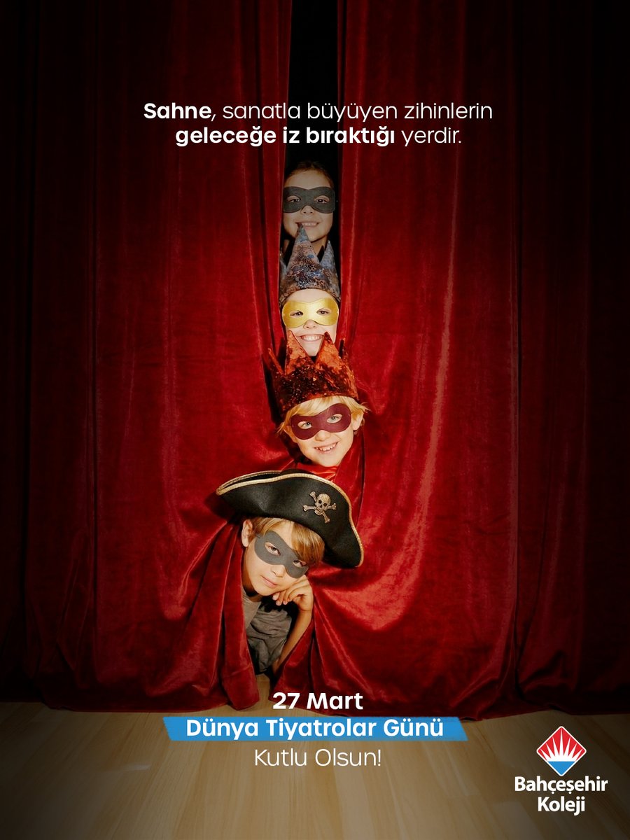 Tiyatro; empatiyi güçlendiren, bakış açısını geliştiren ve anlatım becerilerini destekleyen güçlü bir sanat dalıdır. ✨

27 Mart Dünya Tiyatro Günü kutlu olsun! 🎭

#BahçeşehirKoleji
