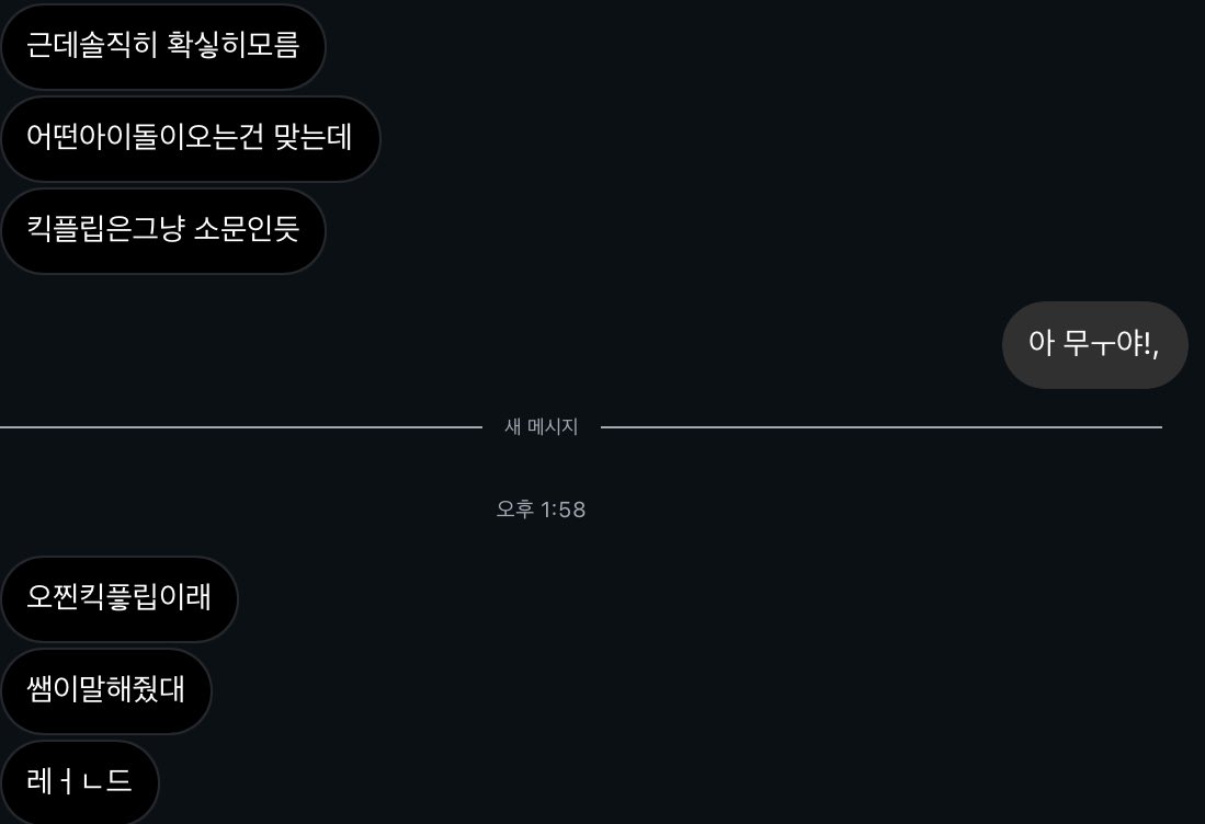 찐이래요 킥플립 스쿨어택,,,