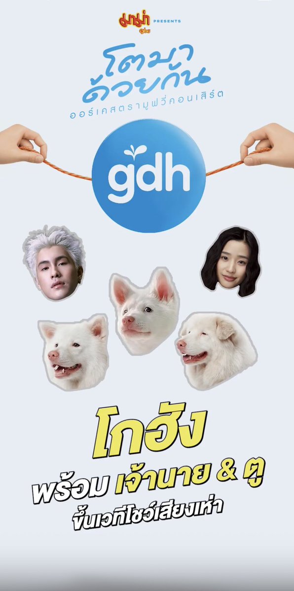 ซื้อบัตรกันได้แล้วน๊าาาา ไปเจอโกฮังพร้อมเจ้านายและน้องตูกันค่ะ🐶🤍

.

📍 m.thaiticketmajor.com/concert/gdh-co…

.

#GDHโตมาด้วยกันคอนเสิร์ต
#GDHโตมาด้วยกันขายบัตรแล้ววันนี้
#tontawan