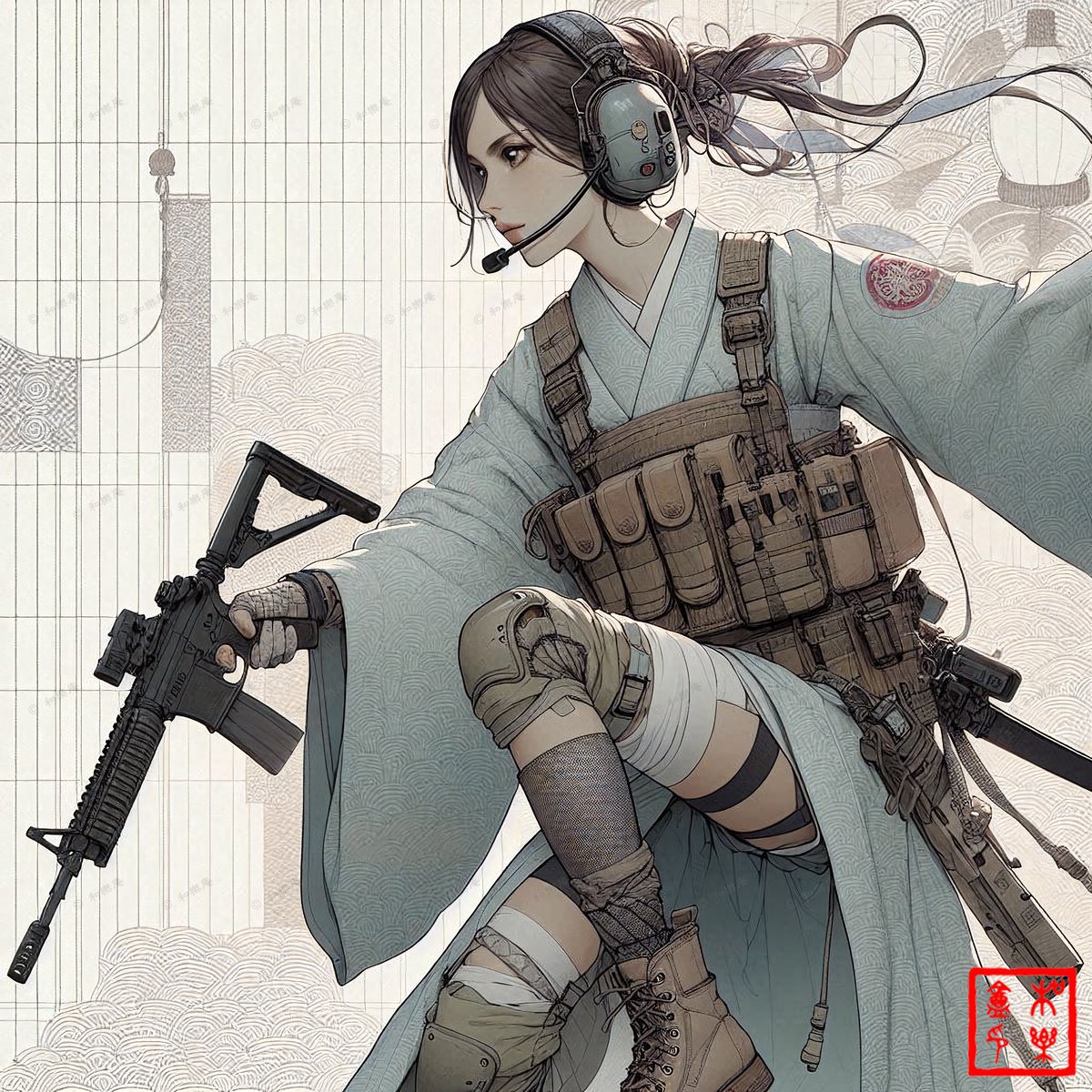 UraWaRakuAnn's tweet photo. Armor transforms into ornamental grace.

#AIArt #ArmorDesign #ProtectiveBeauty #FunctionalArt #MilitaryAesthetics #DigitalCostume #NFTDesign #HistoricalFusion #ArtisticArmor #VisualContrast #DesignDetails https://t.co/7rKMJ0lvTq