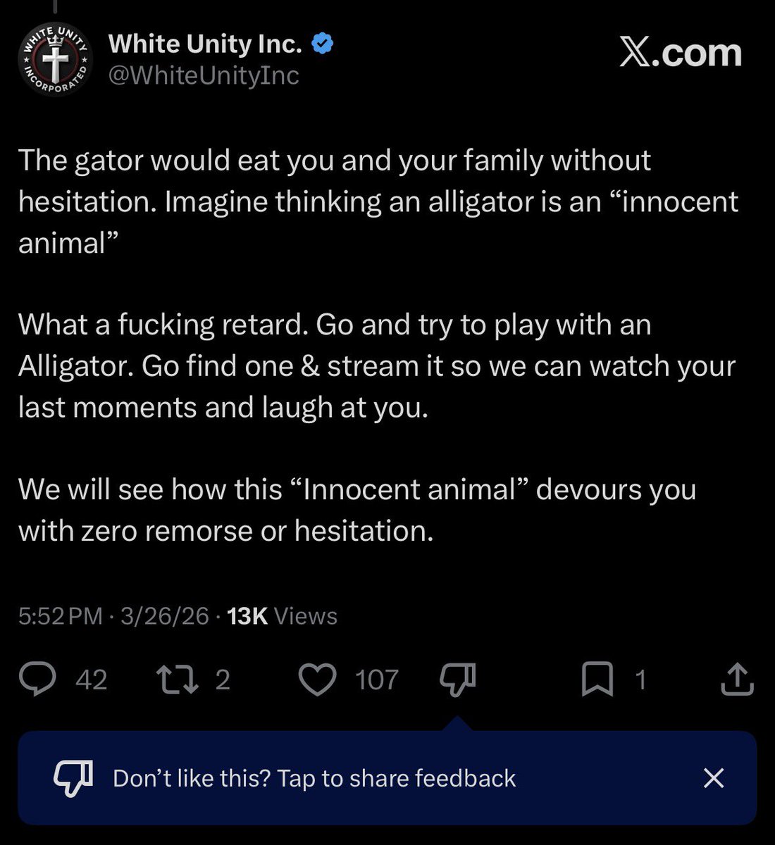 White Unity Inc. tweet media