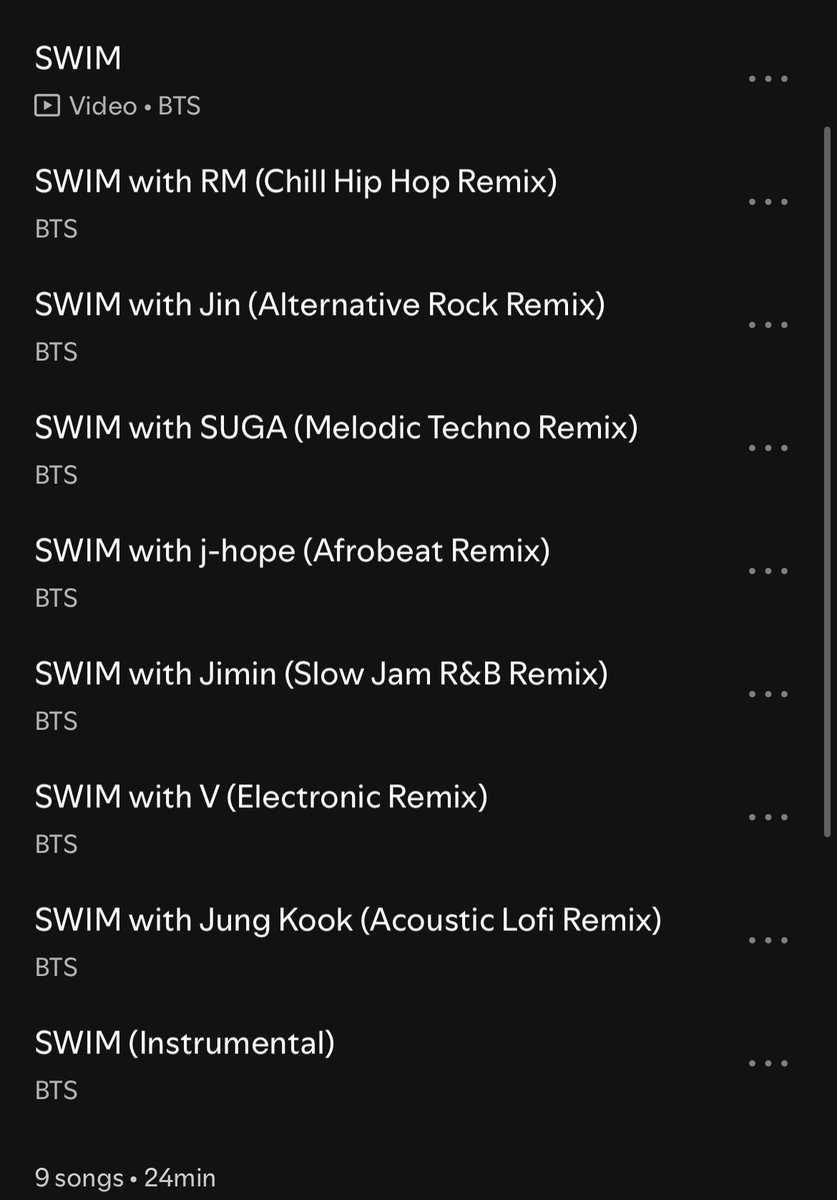 BTSIndiaCharts's tweet image. "KEEP SWIMMING" by @BTS_twt  Swim members remixes are out now on Spotify! 

open.spotify.com/album/6iPjmGZe…