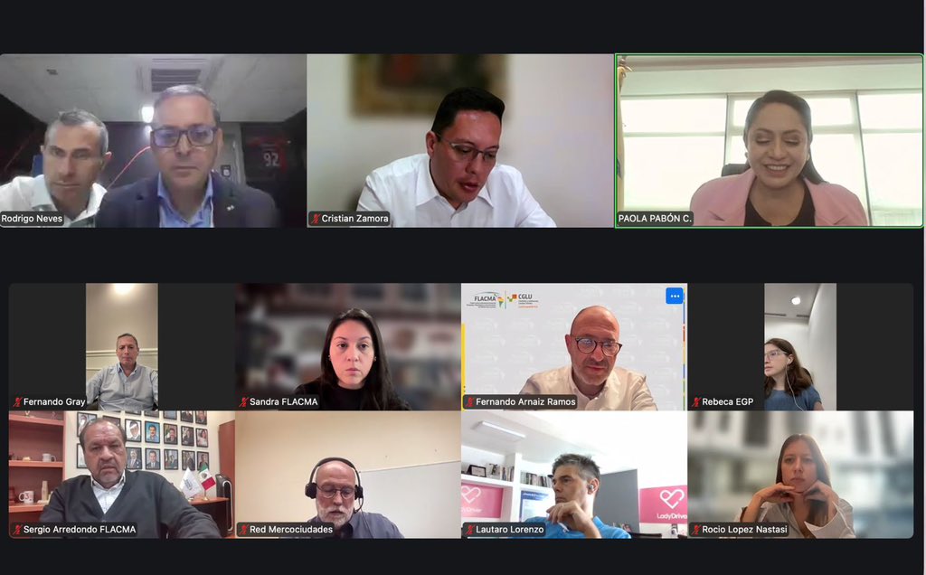 Nuestro Presidente <a href="/czamoramatute/">Cristian Zamora M</a>🇪🇨 se reúne con dirigentes municipalistas latinoamericanos

Revisan agenda política regional e incidencia en foros globales

Participan el Pdte de <a href="/mercociudades/">Mercociudades</a>, VicePdte de <a href="/uclg_org/">United Cities</a>, Pdta de <a href="/ForumOfRegions/">UCLG Regions</a>, nuestro SrioGral y equipos técnicos