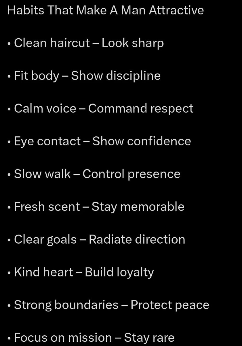 Habits that make a man attractive