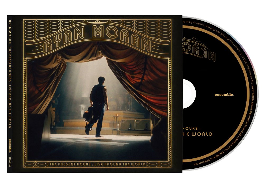 ‘The Present Hours: Live Around the World’ is also available on Tri-fold CD with a foldout poster and booklet. Includes 20 tracks each from different shows around the world. Experience #ThePresentTour like it never ended. ryanmoran.com