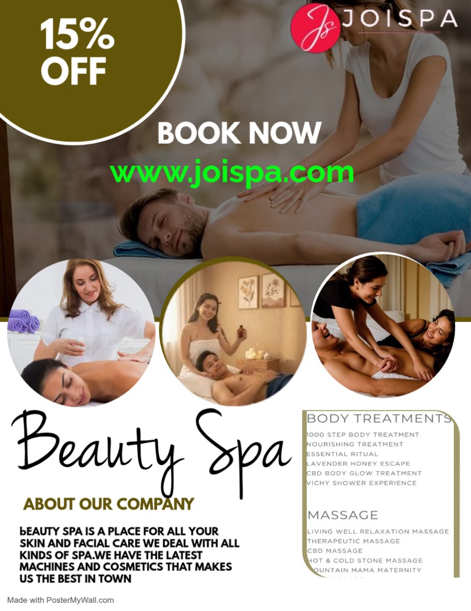 avantikjoispa's tweet photo. ✨ Discover the secret to healthy beauty and radiant skin at JOISPA Massage Parlor! ✨

True beauty starts with healthy skin! 💆‍♀️🌿

#JOISPA #MassageTherapy #HealthySkin #BeautyTips #SelfCare #GlowUp https://t.co/ujobz9n5Rf