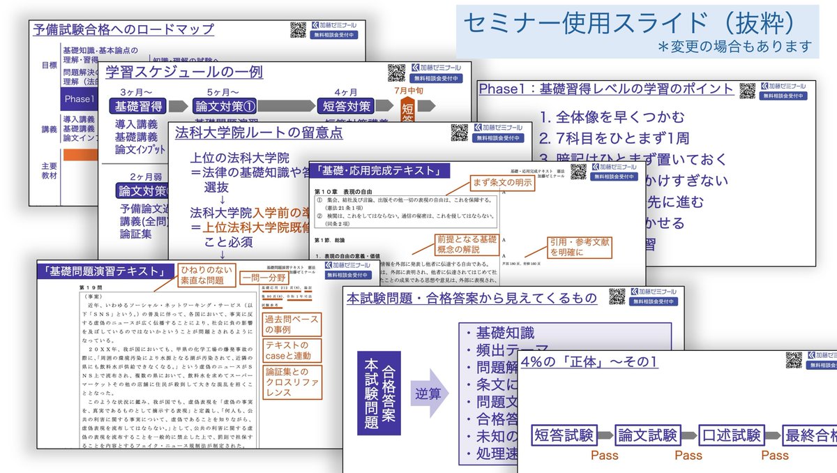 過去問演習講座」高野泰衡7科目 資格スクエア 司法試験 予備試験 論文