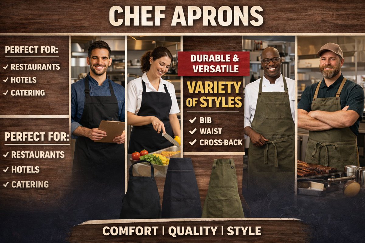 stanlyyedi's tweet image. A growing restaurant chain reduced uniform costs by switching to durable chef aprons wholesale.

✔ Longer lifespan
✔ Better protection
✔ Consistent branding
Small changes. Big operational impact.

hysupplies.net/aprons-chef-wo…

#ChefAprons #Restaurant #HospitalitySupplies