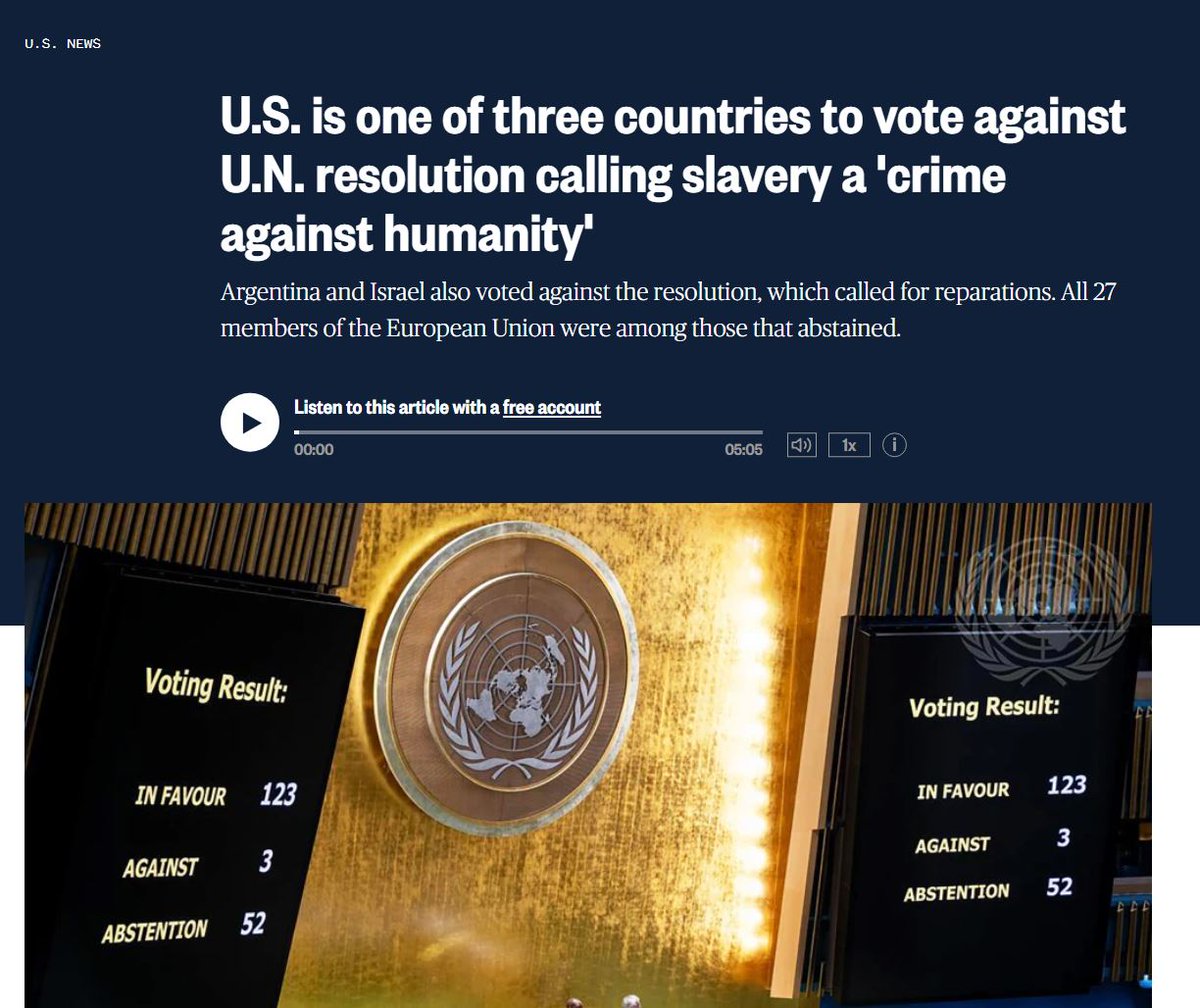_roddiaz_'s tweet image. You're an ignorant clown.

This isn't slavery. The Cuban doctors receive the same salary as their Mexican colleagues.

They're happy to be here working in their profession

And in terms of slavery, your Epstein government voted against classifying slavery as a crime in the UN 🤡