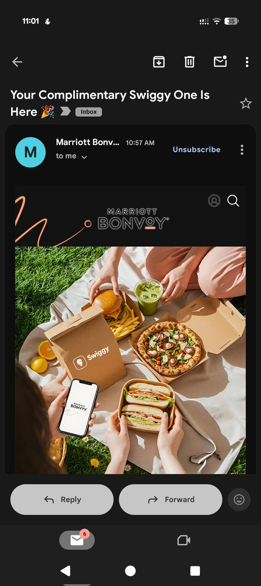 satya_majhi's tweet image. Extend your Swiggy One membership by 3 months! Check your email now for your exclusive coupon #swiggy #marriot #bonvoy