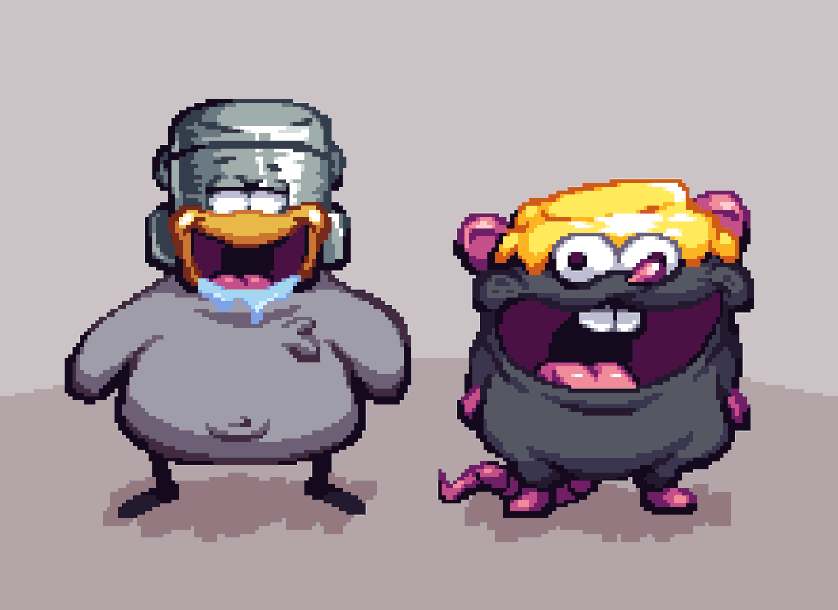 RustBucket0's tweet photo. "SHOW ME THE GOATS OF PIXEL ART!!!"
The goats in question:

pose study featuring the bestie
#pixelart #ドット絵 https://t.co/vuvkMXAm1H
