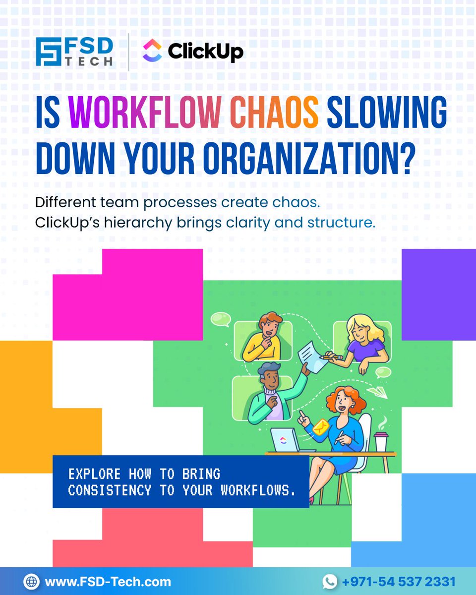 FsdTechnologies's tweet photo. 📊 Scaling without workflow standardization = chaos.

ClickUp helps teams create structure across departments while maintaining flexibility—improving visibility and scalability.

#ClickUp #Productivity #WorkManagement https://t.co/pw1rSULAS0
