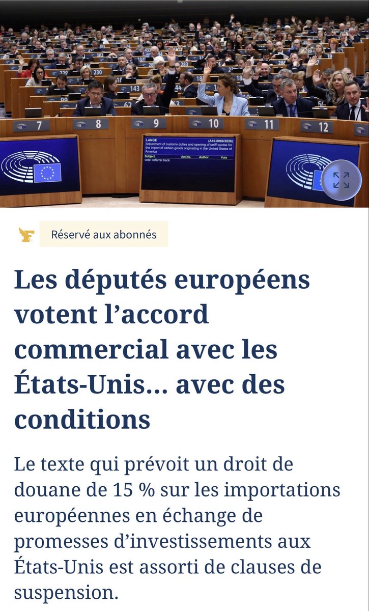 BegonThomas's tweet image. RVP 3️⃣ articles du jour 27/03/26 
✅#Iran filières industrie #chimique qui se préparent à des pénuries✔️lesechos.fr/industrie-serv…

✅1 proposition de loi pr protéger foncier #agricole✔️lefigaro.fr/actualite-fran…

✅députés européens votent #accord #commercial avec USA sous conditions