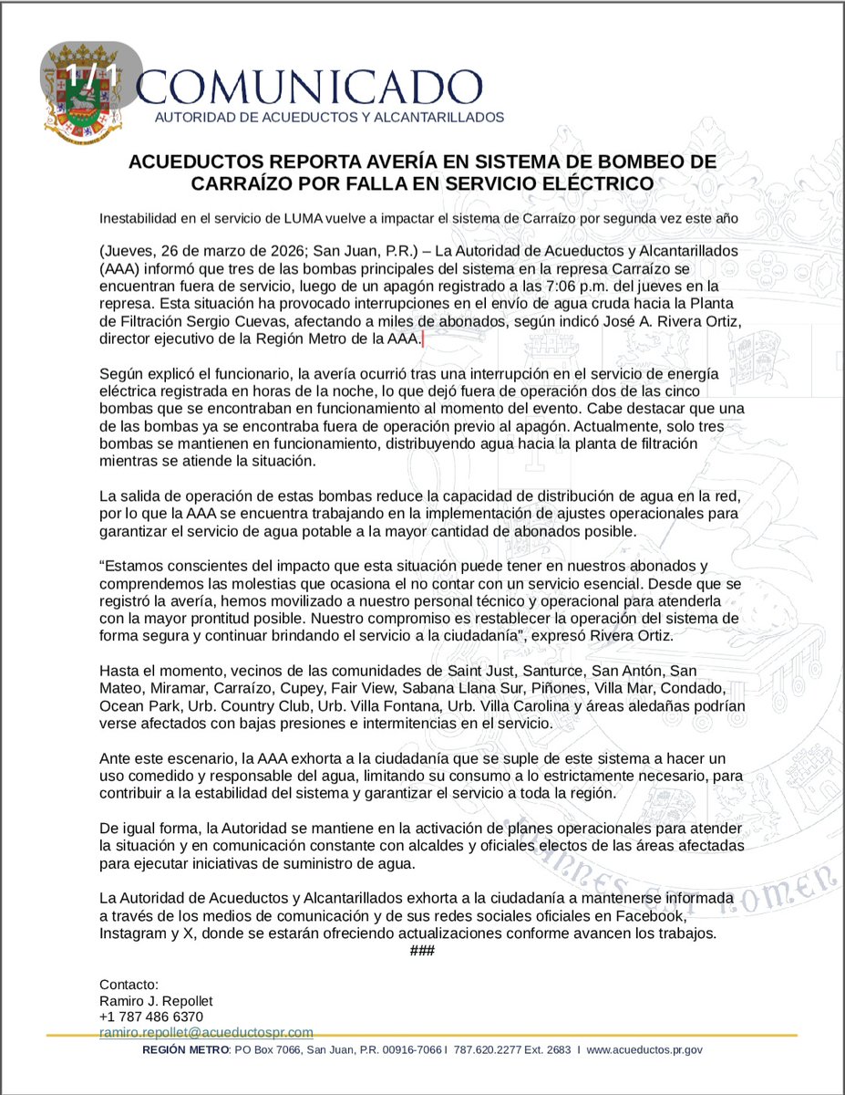 Comunicaciones AAA tweet media