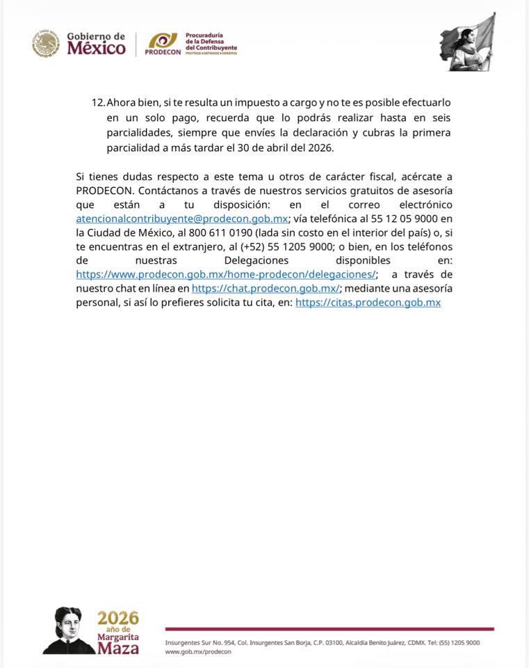 #QueNoSeTePase

TIPS PARA EL LLENADO DE TU DECLARACIÓN ANUAL 2025 COMO PERSONA FÍSICA

#DeclaracionAnual #SAT #CSNSCmx #PRODECON