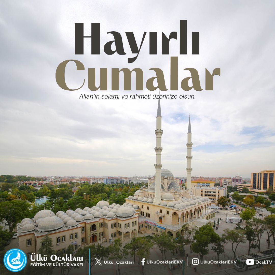 Allah’ın rahmeti ve bereketi üzerinize olsun. Dualarınız kabul, cumamız mübarek olsun. #HayırlıCumalar 🇹🇷