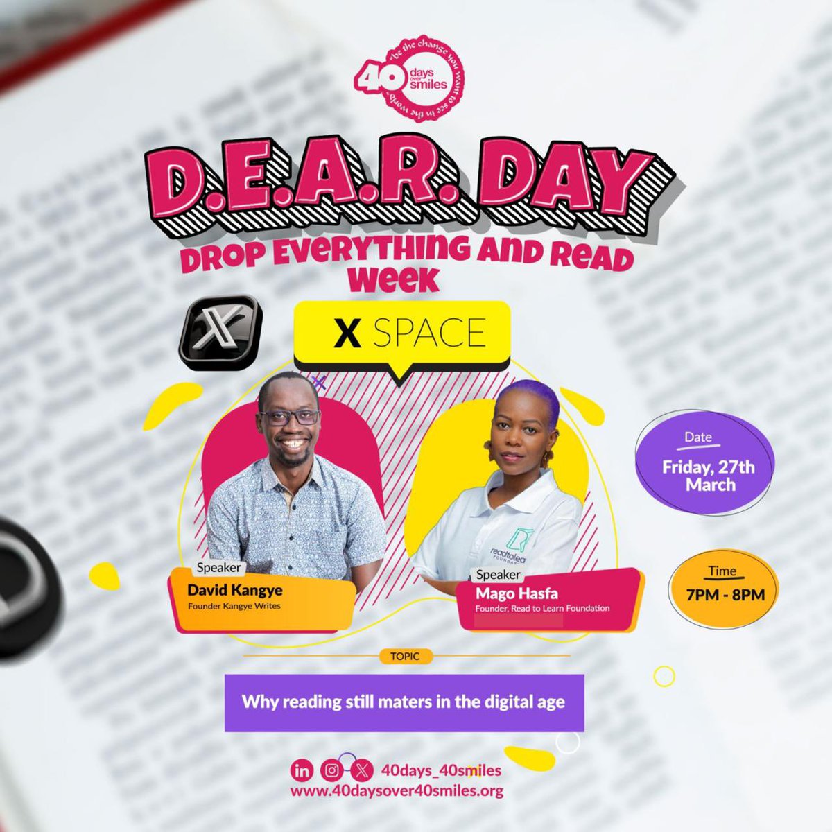 40 days_40 smiles tweet media