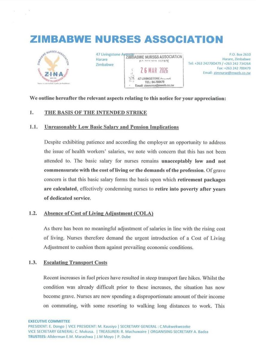 Zimbabwe Nurses Association tweet media
