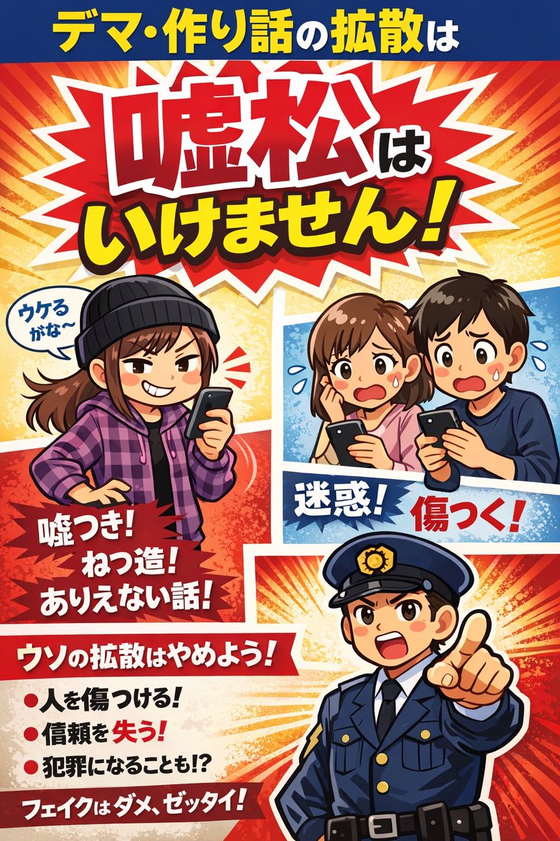 フェイクニュースに引っかかって意気揚々とデマをばら撒くオッサン(笑)

脊髄反射してないでソースの信憑性を疑えよ！
バカにされるぞ(笑)
してるけど‥

嘘松乙