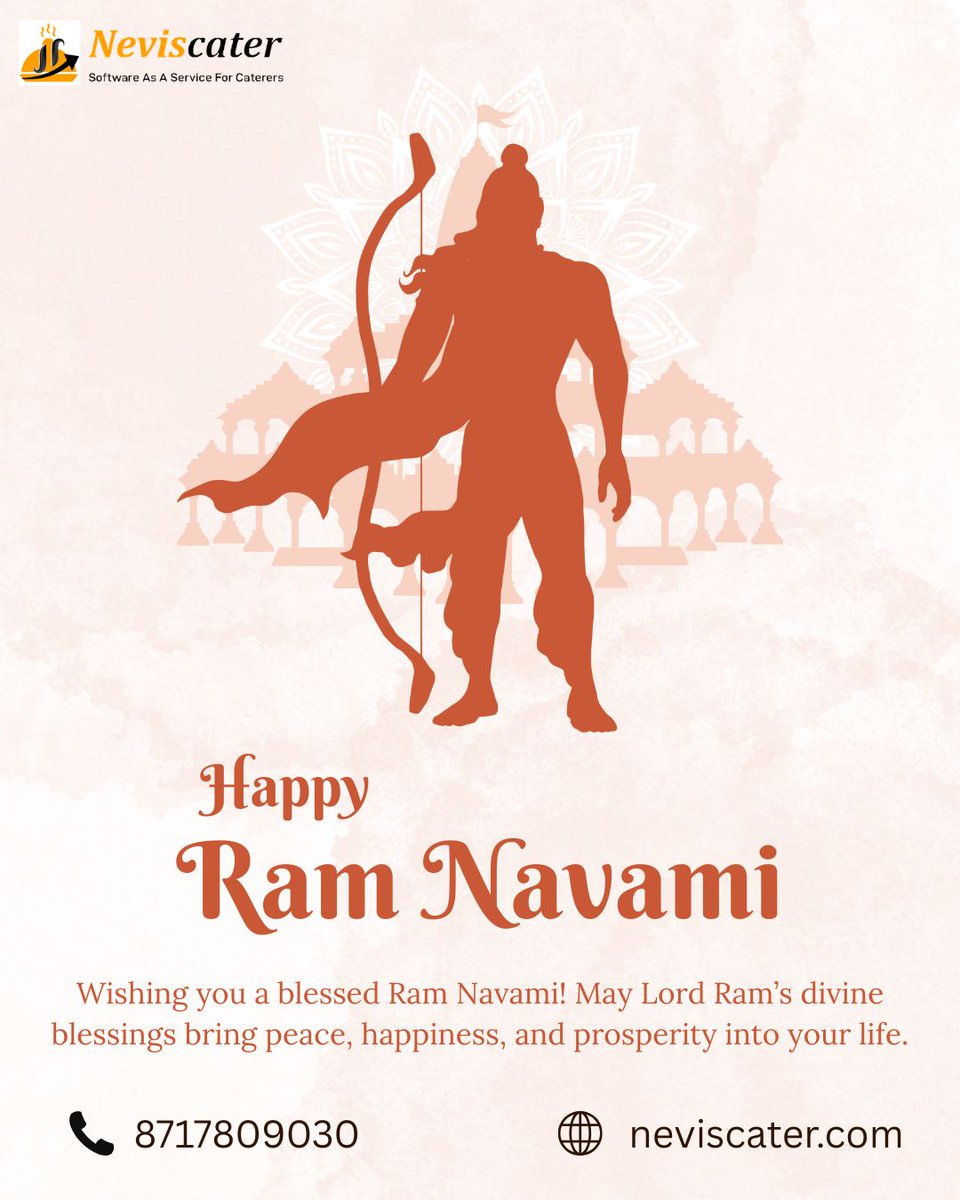 Neviscater's tweet photo. Wishing you a blessed #RamNavami 🙏
May Lord Ram fill your life with peace, strength &amp; success.
Celebrate values of righteousness and courage ✨

#JaiShriRam #FestiveGreetings #IndiaFestivals #Neviscater https://t.co/pZPBwYJ4Rz