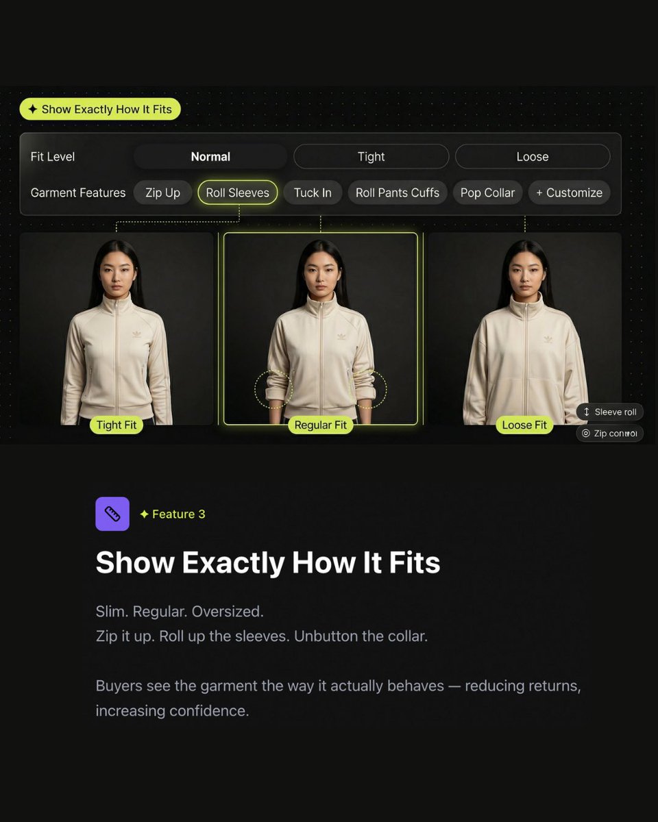 PicCopilot's tweet photo. 🚀 Virtual Try-On 2.0 is live — and it changes everything.

What's new:
✅ Custom AI model 
✅ Real-world locations
✅ Garment fit control
✅ Garment fit control
👉 Free trial now live: https://t.co/6QhaGsCNjy

Limited-time free access grab it before it ends. https://t.co/fbGVz1I01p